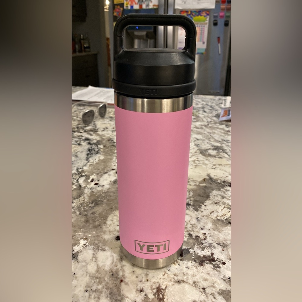 Power pink yeti 18oz bottle